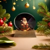 Christmas sitting Santa Claus crystal ball ornament, Christmas-themed decoration, Christmas souvenir details Picture